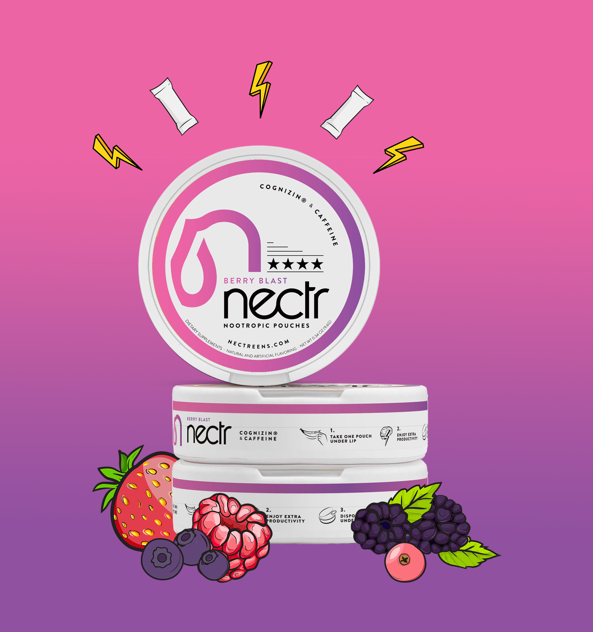 Berry Blast - Nectr Nootropic Pouches