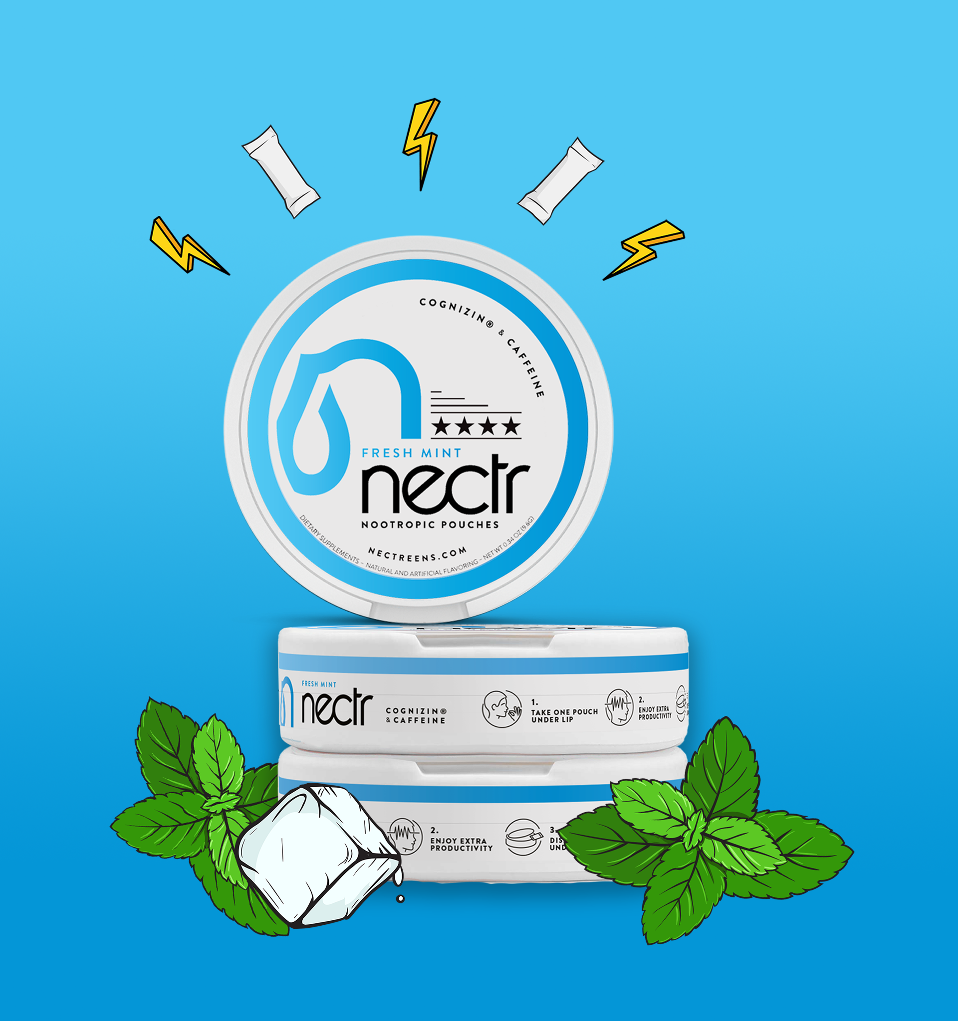 Fresh Mint - Nectr Nootropic Pouches