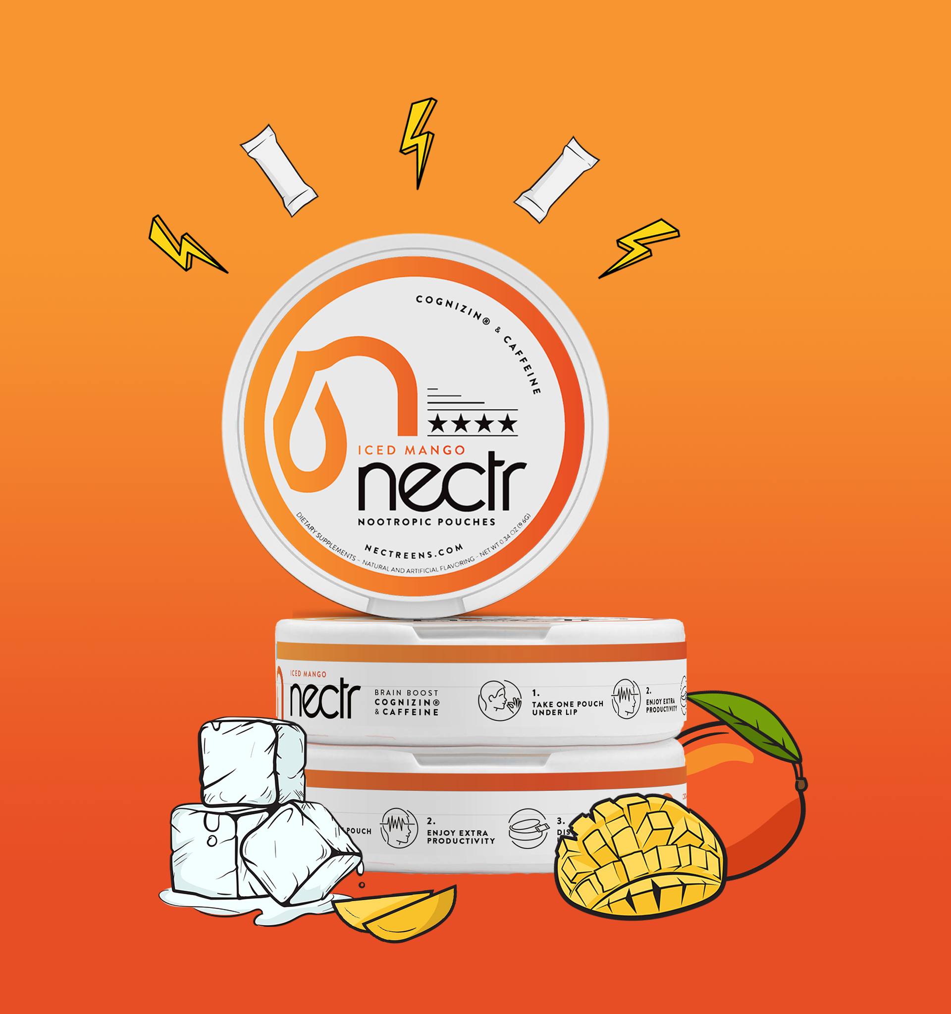 Iced Mango - Nectr Nootropic Pouches